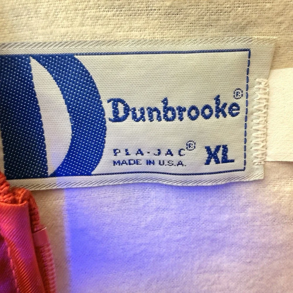 Vintage Dunbrooke Pla Jac Dennis Awe On Tour Satin Bomber Jacket Red‎ XL Organ